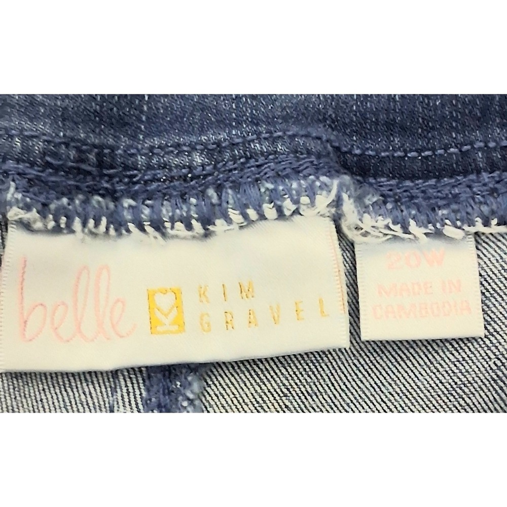 Belle By Kim Gravel Bermuda Shorts Women's Size 20W Frayed Hem TripleLuxe - Picture 5 of 14